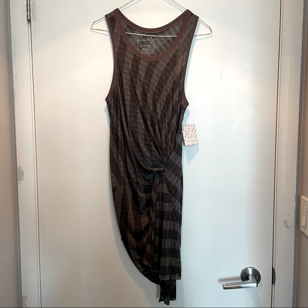 NWT Free People Grey Asymmetrical Tunic